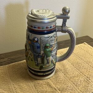 Vintage Avon 1984 Great American Early Baseball Beer Stein Mug W/Lid 249918